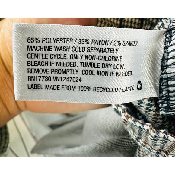 Original Use Mens Jeans Sz 4XL Tall Pant Pull on Tie Stretch Waist Houndstooth - Picture 8 of 9